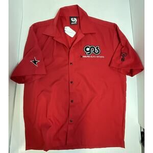 GAS Galpin Auto Sports Van Nuys California Red Button Up Large Shirt